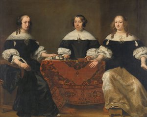 Portré a Leprozenhuis három régensnőjéről, Amszterdam, 1668 körül alkotó: Ferdinand Bol