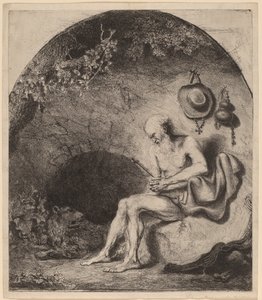 Szent Jeromos a barlangban alkotó: Ferdinand Bol