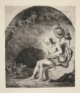 Szent Jeromos a barlangban alkotó: Ferdinand Bol