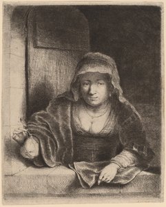 A nő a körtével alkotó: Ferdinand Bol