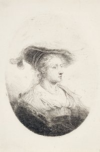 Fiatal hölgy tollas kalapban, 1644 alkotó: Ferdinand Bol