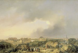 Antwerpen fellegvára röviddel az 1832. november 19-i és december 23-i ostrom, valamint a holland Garisson franciáknak való átadása után alkotó: Ferdinand De Braekeleer (I)