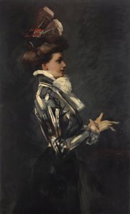 egy hölgy portréja alkotó: Ferdinand Freiherr von Reznicek