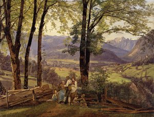 Ischl látképe alkotó: Ferdinand Georg Waldmüller