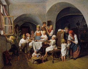Karácsony reggel alkotó: Ferdinand Georg Waldmuller