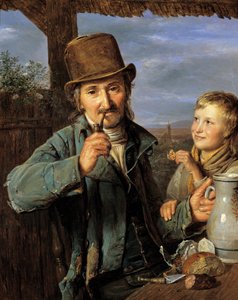 Napszámos a fiával alkotó: Ferdinand Georg Waldmuller
