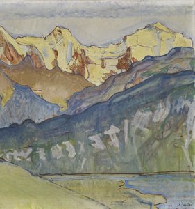 Eiger, Mönch és Jungfrau Beatenbergből alkotó: Ferdinand Hodler