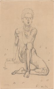 Hector meztelenül pózol alkotó: Ferdinand Hodler