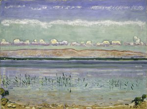 Genfi-tó a Jura-dombokkal, 1911 alkotó: Ferdinand Hodler