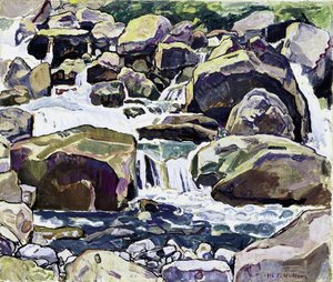 Hegyi patak Champéry közelében alkotó: Ferdinand Hodler