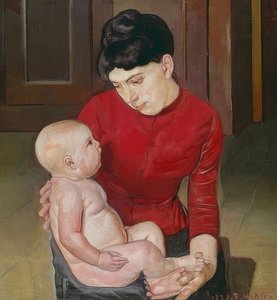 Anya és gyermek. 1887 alkotó: Ferdinand Hodler