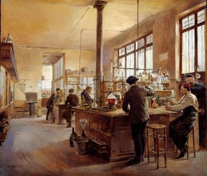 Az önkormányzati laboratóriumhoz tartozik a Boulevard du Palace rendőrprefektúra. Ferdinand Joseph Gueldry festménye (1858-1945)