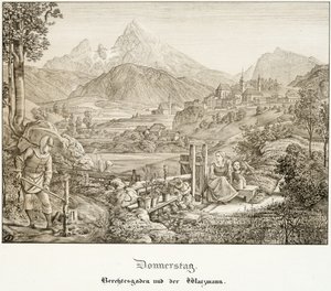 Csütörtökön: Berchtesgaden és a Watzmann alkotó: Ferdinand Olivier