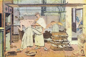 A pék, a gyermekkori képeskönyvben, 1900 körül (metszet)