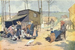 A retamer, a gyermekkori képeskönyvben, 1900 körül (metszet) alkotó: Ferdinand Raffin