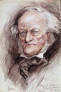Richard Wagner portréja (rajz