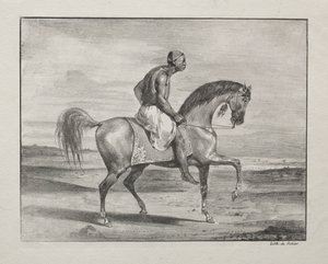 Afrikai lóháton, 1823. alkotó: Ferdinand Victor Eugene Delacroix