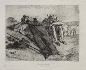 Oráni arabok. alkotó: Ferdinand Victor Eugene Delacroix