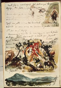 Notebookok Marokkóból. Eugene Delacroix rajza (1798-1863) alkotó: Ferdinand Victor Eugene Delacroix
