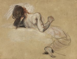 Guggoló nő, 1827 alkotó: Ferdinand Victor Eugene Delacroix