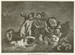 Dante és Virgil átkel a Styxen alkotó: Ferdinand Victor Eugene Delacroix