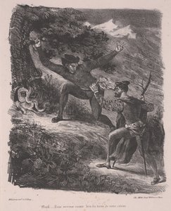 Faust és Mefisztó a Harz-hegységben alkotó: Ferdinand Victor Eugene Delacroix