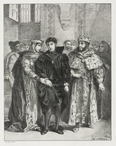 Hamlet, 1834. alkotó: Ferdinand Victor Eugene Delacroix
