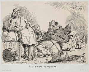 Tétuán mulétesei, 1833. alkotó: Ferdinand Victor Eugene Delacroix