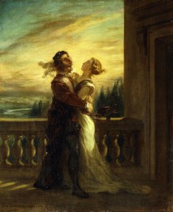 Rómeó és Júlia búcsúja; Rómeó és Júlia búcsúi, 1845 alkotó: Ferdinand Victor Eugene Delacroix