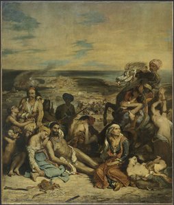 A mészárlás Chiosban, 1824. alkotó: Ferdinand Victor Eugene Delacroix