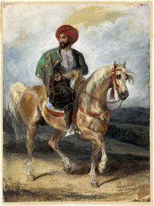A török lovas, 1834 körül (gouache és akvarell, papír) alkotó: Ferdinand Victor Eugene Delacroix