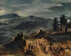 A boszorkányok szombatja, 1831-33 alkotó: Ferdinand Victor Eugene Delacroix