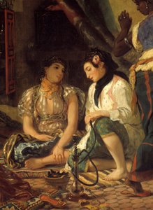 Az algíri nők a Detail lakásukban. Eugene Delacroix festménye alkotó: Ferdinand Victor Eugene Delacroix