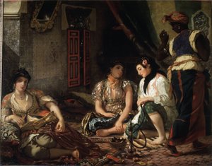 Az algíri nők a lakásukban alkotó: Ferdinand Victor Eugene Delacroix