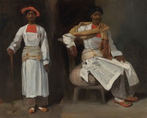 Két tanulmány egy kalkuttai indiánról, ülő és álló, 1823-1824 körül (olaj, vászon) alkotó: Ferdinand Victor Eugene Delacroix