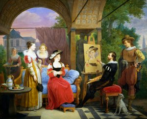 Rubens, miközben a műtermében festette a szalmakalapot