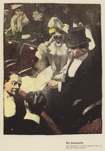 Nő operaszemüvegen keresztül néz a színházban (színes litó) alkotó: Ferdinand von Reznicek