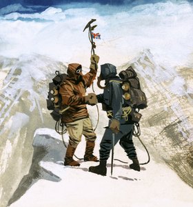 Hillary és Tensing elérik a Mount Everest csúcsát
