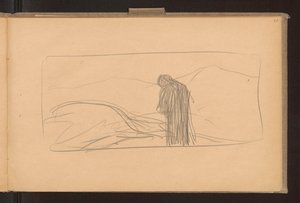 Recto: Der Tod des Pegasus; Verso: Skizzen von gekreuzten Ähren, Entwurf für die Dekoration der Ausgabe "Żurawce" Wl. 1910