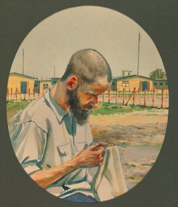 Schlosser professzor felakasztja a szennyesét Gustrowban. alkotó: Fernand Barbier