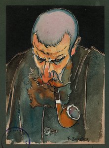 Lavissiere őrmester, aki a misét szolgálja, Gustrow alkotó: Fernand Barbier