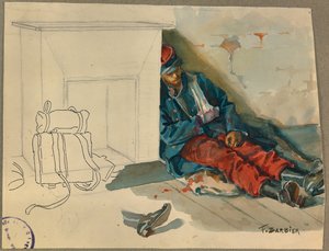 sebesült katona a vaillyi csata után alkotó: Fernand Barbier