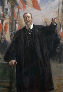 Paul Déroulède 1846-1914 Beszédet mond Bougivalban, 1913. január