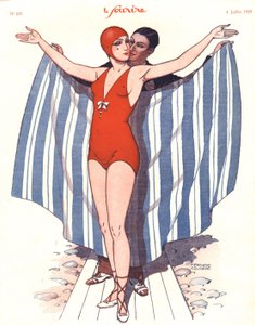 A „Le Sourire” első borítója, 1929. július (színes litó) alkotó: Fernand Couderc