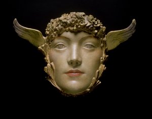 Maszk, 1897 körül (gipsz) alkotó: Fernand Khnopff