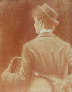 egy teniszező; Tanulmány az „Emlékiratokhoz”; Egy teniszezőé; Tanulmány az „Emlékek” számára, 1889 alkotó: Fernand Khnopff