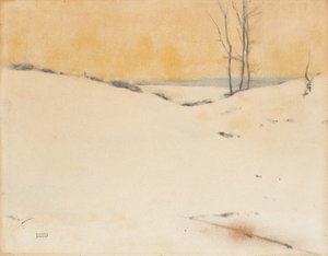 A hóban, 1916 körül alkotó: Fernand Khnopff