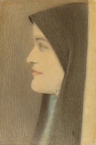 Tanulmány egy nőről, 1910 körül alkotó: Fernand Khnopff