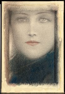 Egy nő feje, 1910 körül alkotó: Fernand Khnopff