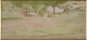 Tájkép híddal Fossetnél alkotó: Fernand Khnopff